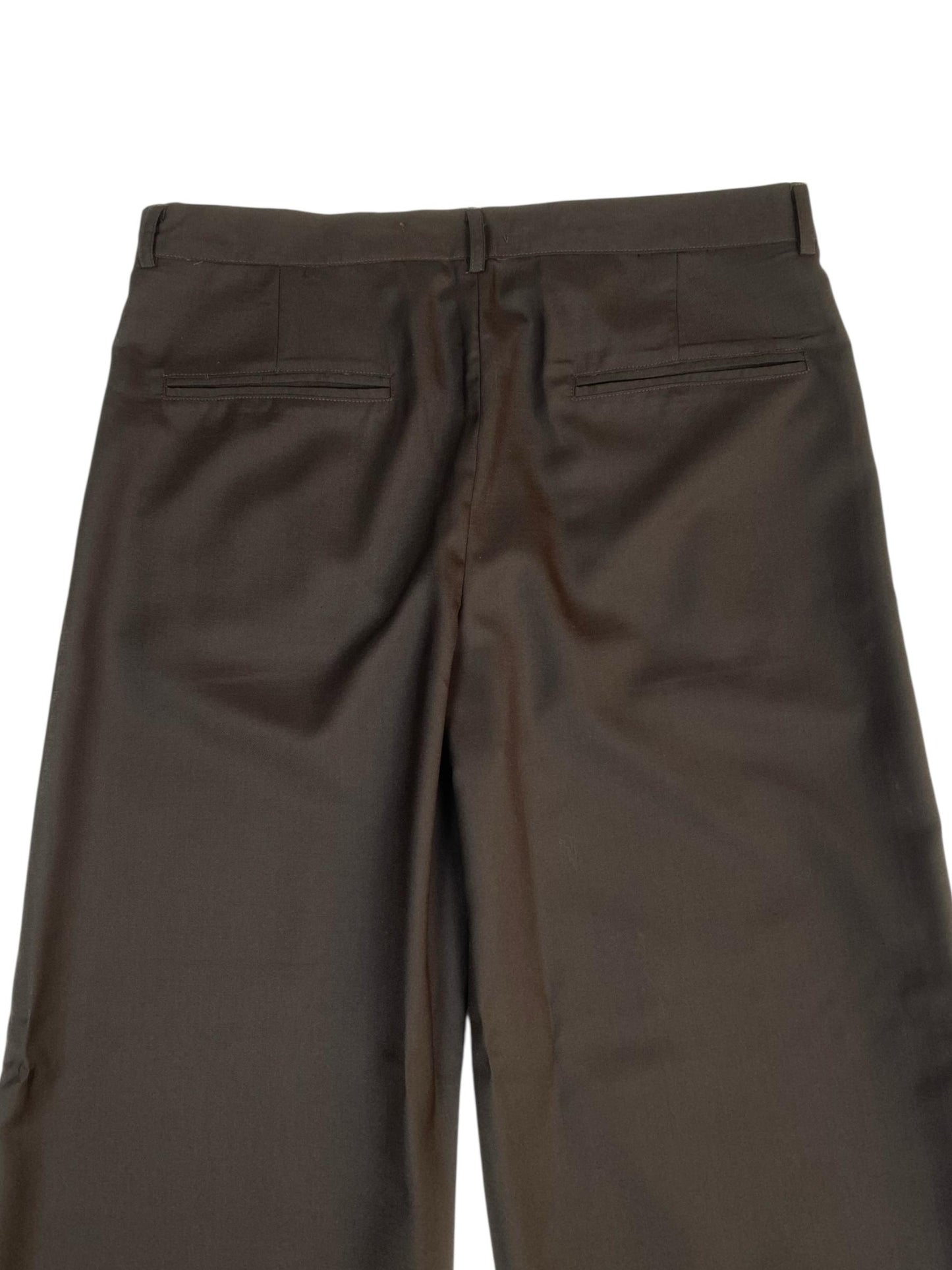 Cedar brown wide-leg pleated pants (Unisex)