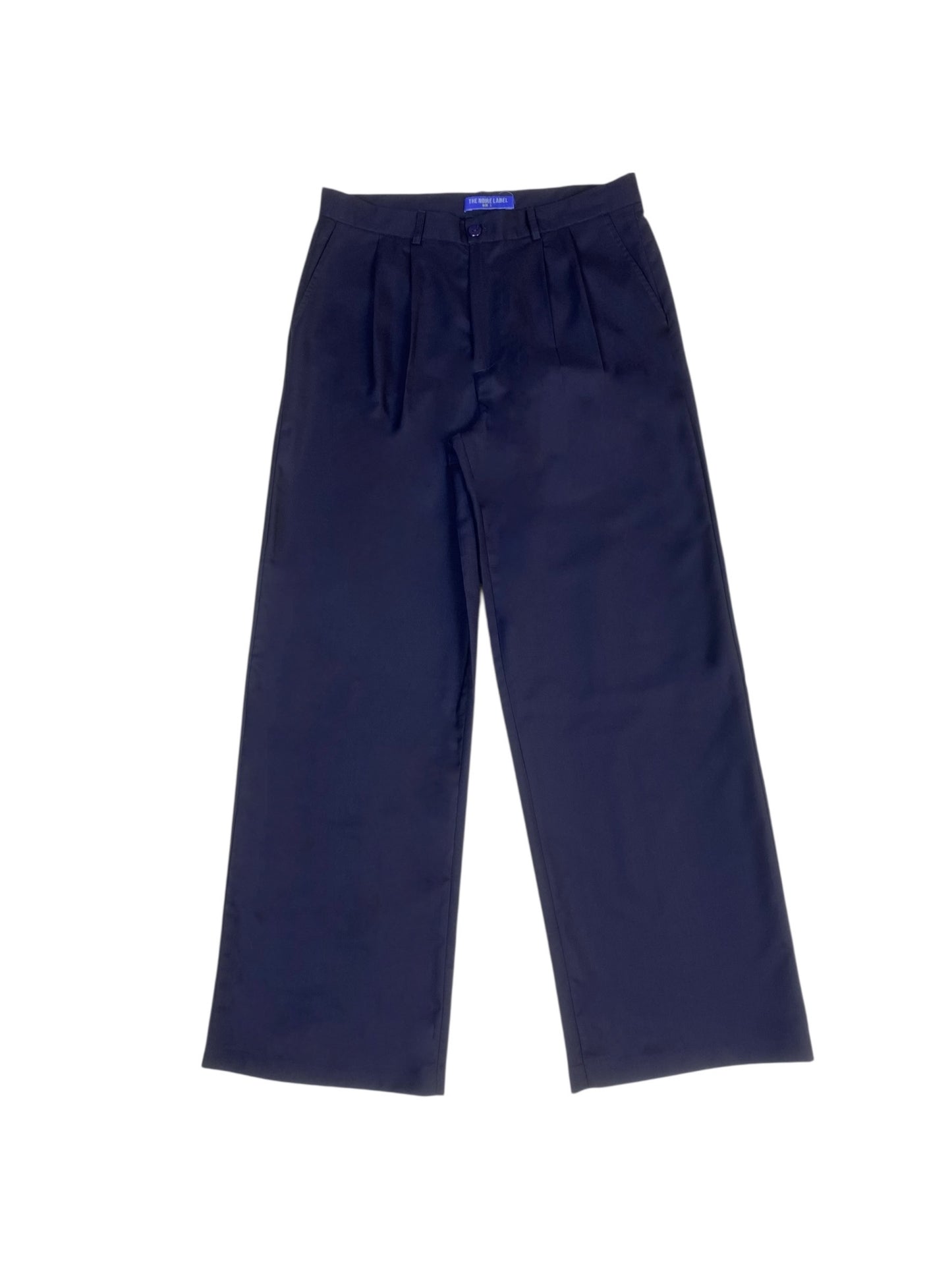 Royal blue wide-leg pleated pants (Unisex)