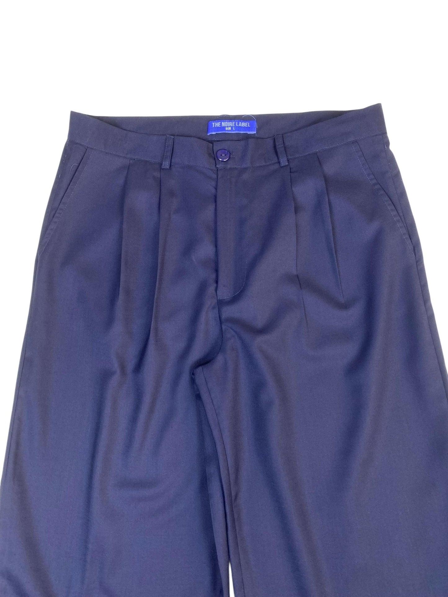 Royal blue wide-leg pleated pants (Unisex)