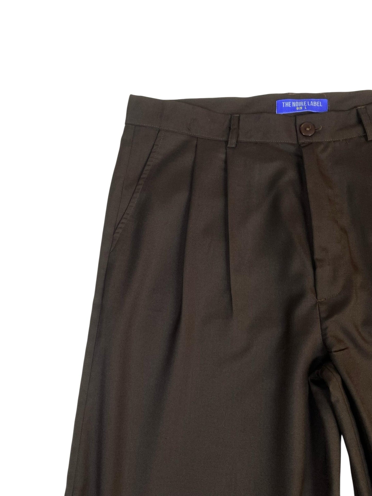 Cedar brown wide-leg pleated pants (Unisex)