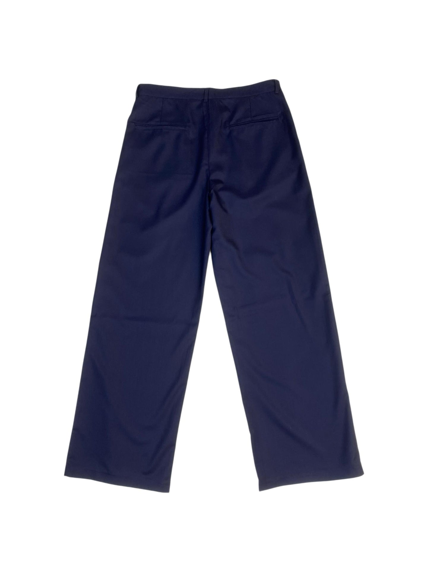 Royal blue wide-leg pleated pants (Unisex)