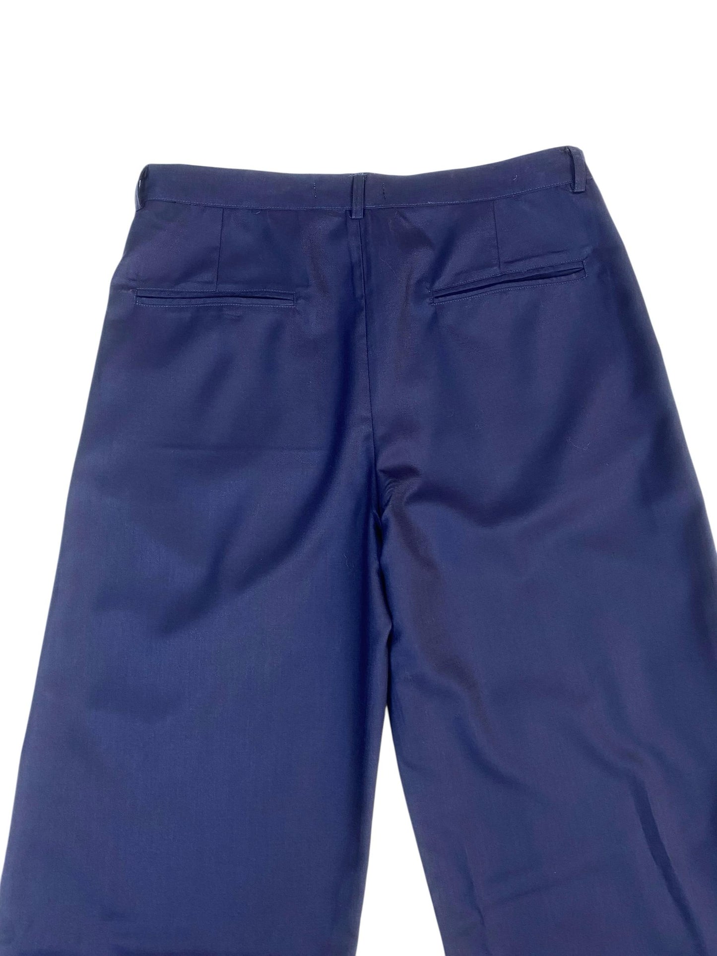 Royal blue wide-leg pleated pants (Unisex)